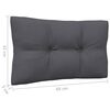 vidaXL Garden Middle Sofa with Cushions Black Solid Pinewood