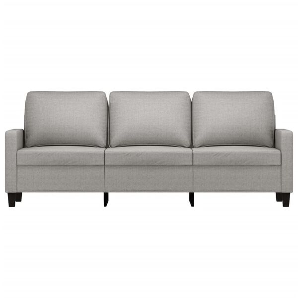 vidaXL 3-Seater Sofa Light Grey 180 cm Fabric