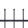 vidaXL Garden Fence Woerden with Spear Top Steel 181x120 cm Black