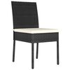 vidaXL 7 Piece Garden Dining Set Poly Rattan Black