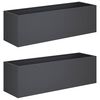 vidaXL Garden Planter 2 pcs Anthracite 80 x 30 x 30 cm