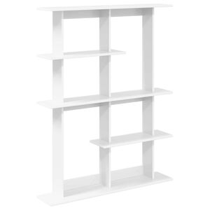 vidaXL Wall Shelf White 102 x 20 x 130 cm Engineered Wood