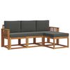 vidaXL Outdoor Sofa Set 4 pcs Natural and Anthracite