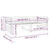 vidaXL Day Bed without Mattress White 90x190cm Solid Wood Pine