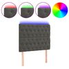 vidaXL LED Headboard Dark Grey 100 cm Velvet