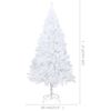 vidaXL Artificial Pre-lit Christmas Tree with Ball Set White 120 cm PVC
