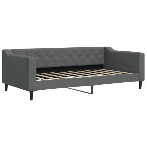 vidaXL Daybed with Trundle without Mattress Dark Grey 90x190 cm