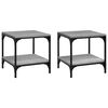 vidaXL Side Tables 2 pcs Grey Sonoma 40x40x40 cm Engineered Wood