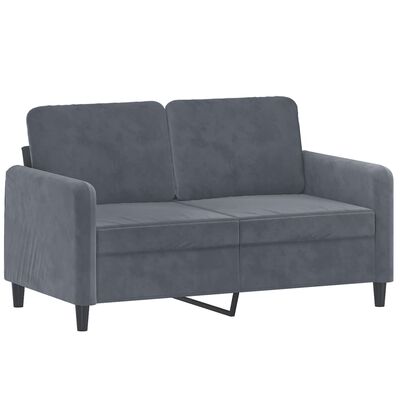 vidaXL 3 Piece Sofa Set Dark Grey Velvet