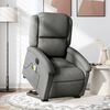 vidaXL Electric Stand up Massage Recliner Chair Dark Grey Fabric