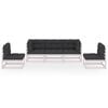 vidaXL 5 Piece Garden Lounge Set with Cushions Solid Pinewood