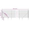 vidaXL Wire Mesh Fence with Spike Anchors Anthracite 1.6x25 m