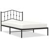 vidaXL Metal Bed Frame without Mattress with Headboard Black 107x203cm