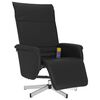 vidaXL Massage Recliner Chair with Footrest Black Faux Leather