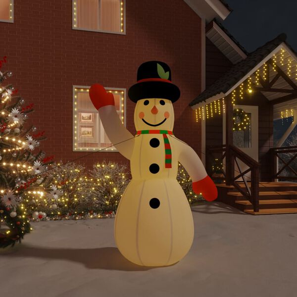 vidaXL Christmas Inflatable Snowman with LEDs 370 cm