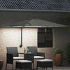 vidaXL Garden Parasol Sand 248.5 x 247.5 x 160 cm Polyester and Steel