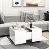 vidaXL Coffee Table High Gloss White 60x60x38 cm Engineered Wood