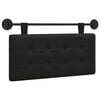vidaXL Hanging Headboard Black Faux Leather