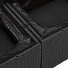 vidaXL Garden Sofa Set with Cushion 9 pcs Black Poly rattan