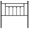 vidaXL Metal Headboard Black 90 cm