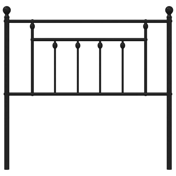 vidaXL Metal Headboard Black 90 cm