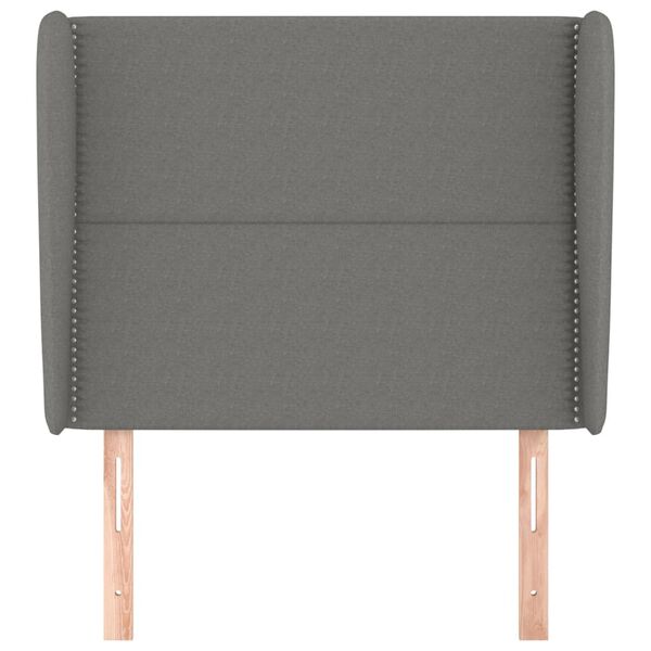 vidaXL Headboard with Ears Dark Grey 83 cm Fabric