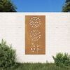 vidaXL Garden Wall Decoration 105x55 cm Corten Steel Leaf Design