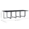 vidaXL 15 Piece Outdoor Dining Set with Cushions Poly Rattan Black