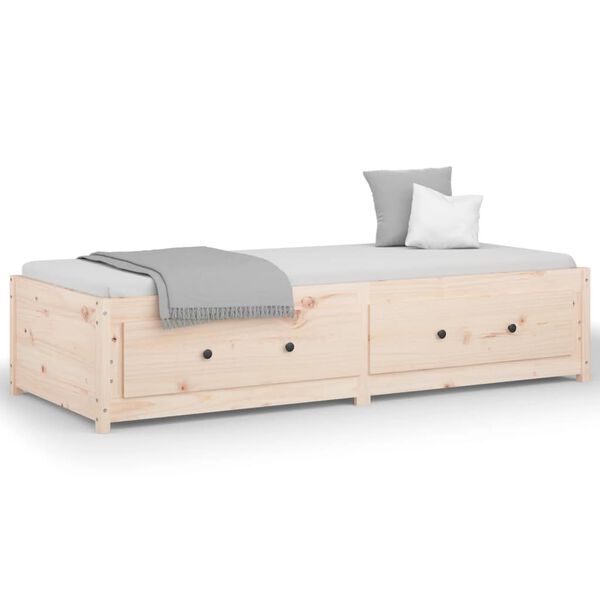 vidaXL Day Bed without Mattress 90x190 cm Single Single Solid Wood Pine