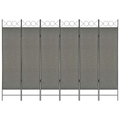 vidaXL 6-Panel Room Divider Anthracite 240x180 cm