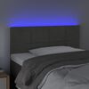 vidaXL LED Headboard Dark Grey 100 cm Velvet