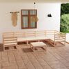 vidaXL 8 Piece Garden Lounge Set Solid Pinewood