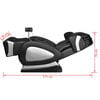 vidaXL Massage Chair with Super Screen Black Faux Leather
