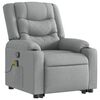 vidaXL Stand up Massage Recliner Chair Light Grey Fabric