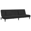 vidaXL 2-Seater Sofa Bed with Footstool Black Velvet