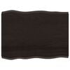 vidaXL Table Top Dark Brown 80x60x(2-4) cm Treated Solid Wood Live Edge