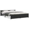vidaXL Bed Frame without Mattress Black Solid Wood 135x190 cm Double