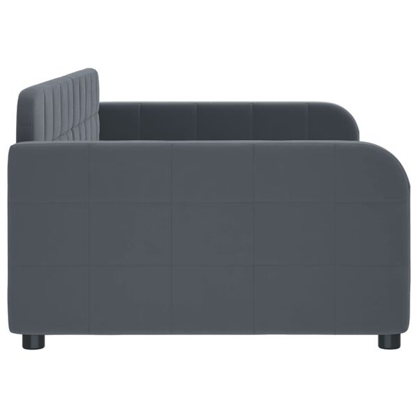 vidaXL Day Bed without Mattress Dark Grey 90x190 cm Velvet
