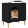 vidaXL Cat House Black 51 x 30 x 52 cm Engineered Wood