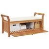 vidaXL Garden Storage Bench with Cushion 126 cm Solid Wood Acacia