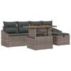vidaXL Garden Sofa Set 6 pcs Grey Poly Rattan