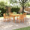 vidaXL Garden Dining Set 5 pcs Brown Solid Acacia wood
