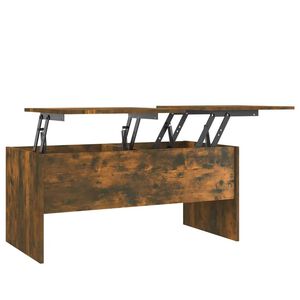 vidaXL Coffee Table Smoked Oak 102x50,5x46,5 cm Engineered Wood