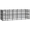 vidaXL Outdoor Dog Kennel Steel 11,06 m&sup2;