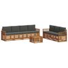 vidaXL Sofa Sets 8 pcs Natural and Anthracite Solid Acacia Wood