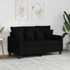 vidaXL 2-Seater Sofa Black 120 cm Fabric