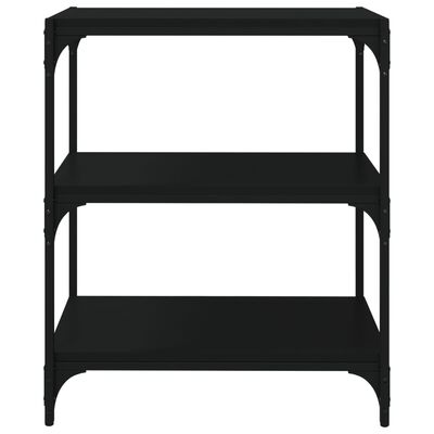 vidaXL Book Cabinet Black 60x33x70.5 cm Engineered Wood and Steel