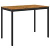 vidaXL Garden Bar Table Natural and Black 141 x 80.5 x 105 cm