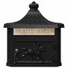 vidaXL Wall Mounted Mailbox Black 40.5 x 16 x 45 cm Cast Aluminum