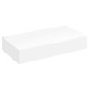White MDF Floating Wall Display Shelf 1 Drawer Book/DVD Storage